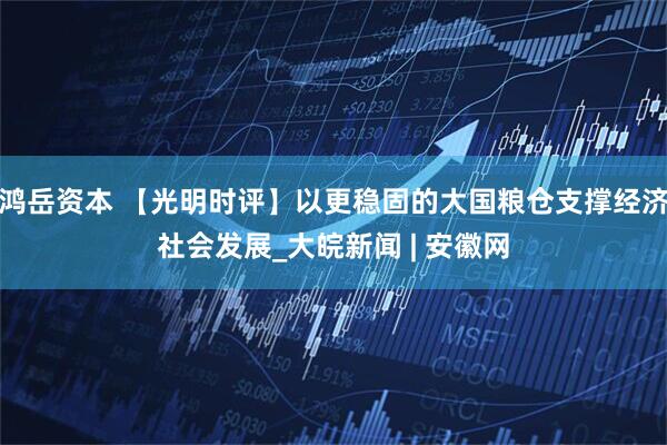 鸿岳资本 【光明时评】以更稳固的大国粮仓支撑经济社会发展_大皖新闻 | 安徽网