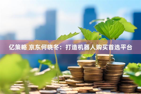 亿策略 京东何晓冬：打造机器人购买首选平台